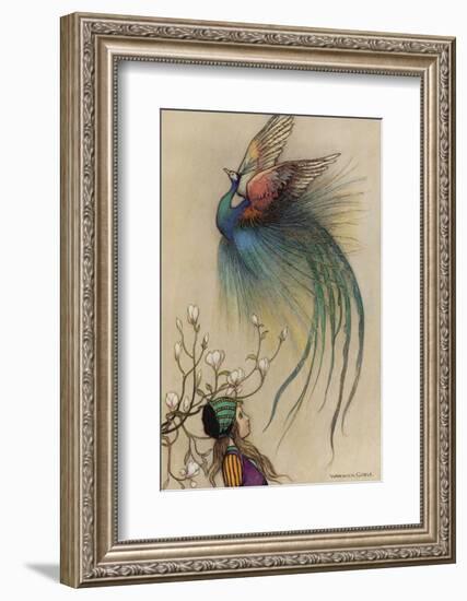 The Girl the Tree and the Bird of Paradise-Warwick Goble-Framed Photographic Print