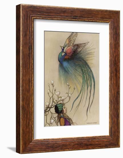 The Girl the Tree and the Bird of Paradise-Warwick Goble-Framed Photographic Print