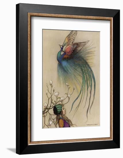 The Girl the Tree and the Bird of Paradise-Warwick Goble-Framed Photographic Print