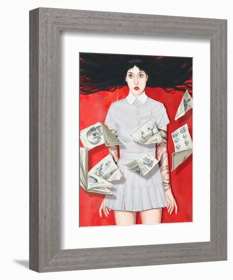 The Girl Who Knew Too Much-Alexander Grahovsky-Framed Premium Giclee Print