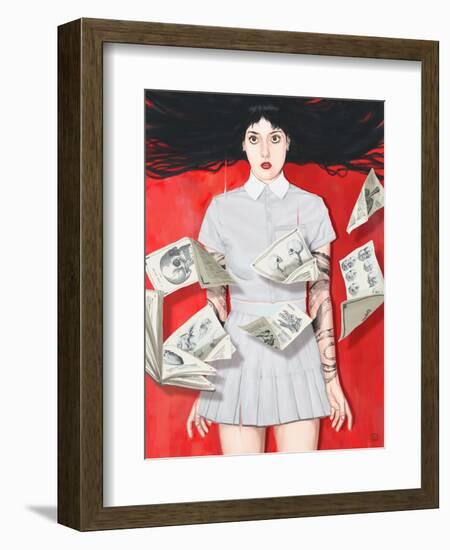 The Girl Who Knew Too Much-Alexander Grahovsky-Framed Art Print