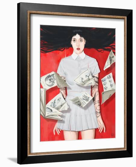 The Girl Who Knew Too Much-Alexander Grahovsky-Framed Art Print