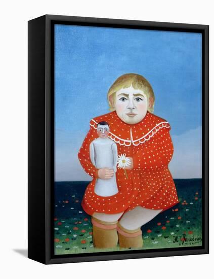 The Girl with a Doll, c.1892 or c.1904-05-Henri Rousseau-Framed Premier Image Canvas