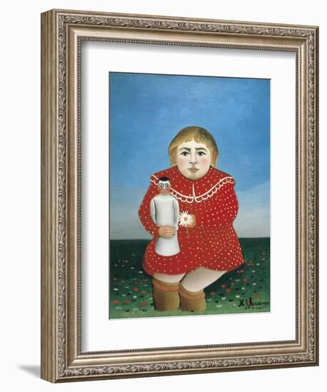 The Girl with a Doll-Henri Rousseau-Framed Art Print