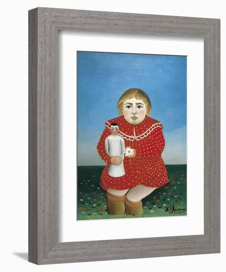 The Girl with a Doll-Henri Rousseau-Framed Art Print