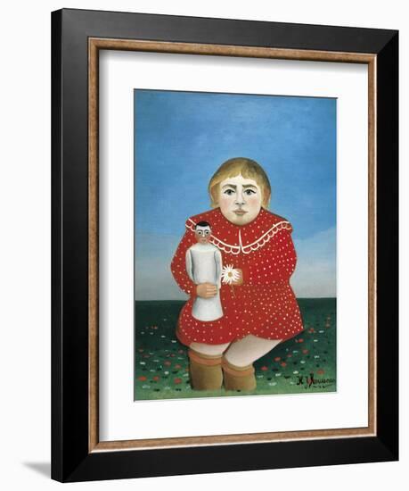 The Girl with a Doll-Henri Rousseau-Framed Art Print