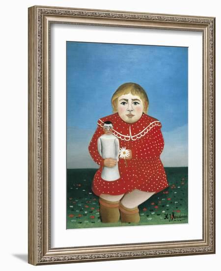 The Girl with a Doll-Henri Rousseau-Framed Art Print