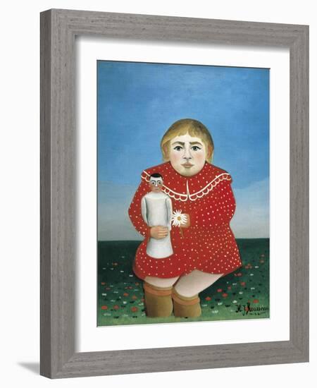 The Girl with a Doll-Henri Rousseau-Framed Art Print