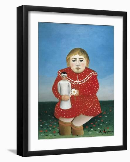 The Girl with a Doll-Henri Rousseau-Framed Art Print