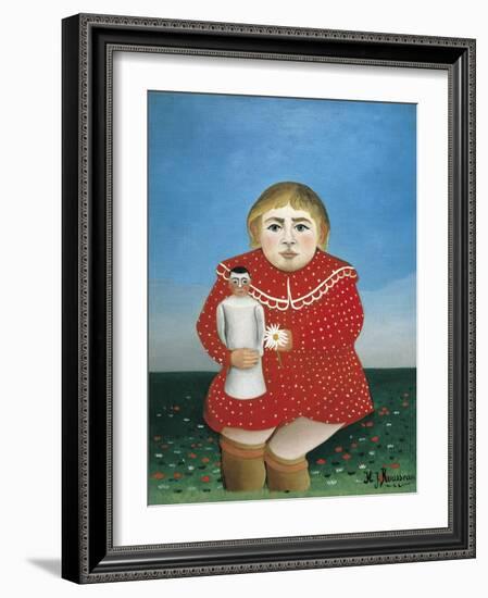 The Girl with a Doll-Henri Rousseau-Framed Art Print