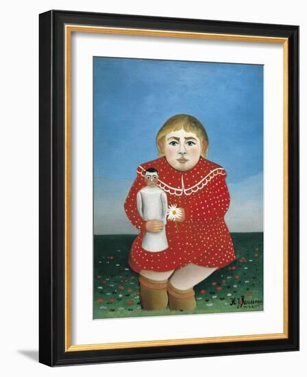 The Girl with a Doll-Henri Rousseau-Framed Art Print