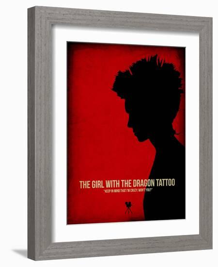 The Girl with a Dragon Tattoo-NaxArt-Framed Art Print