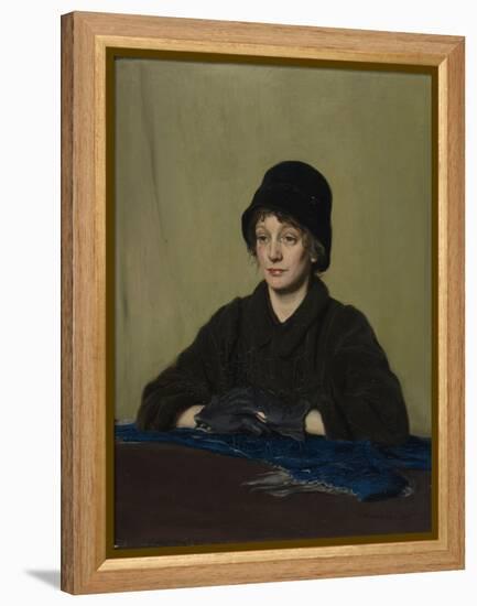The Girl with a Tattered Glove, 1909 (Oil on Canvas)-William Nicholson-Framed Premier Image Canvas
