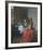 The girl with a wineglass-Jan Vermeer-Framed Premium Giclee Print