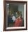 The girl with a wineglass-Jan Vermeer-Framed Premium Giclee Print
