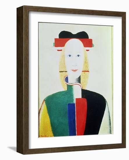 The Girl with the Hat-Kasimir Malevich-Framed Giclee Print