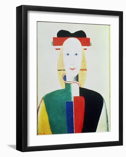 The Girl with the Hat-Kasimir Malevich-Framed Giclee Print