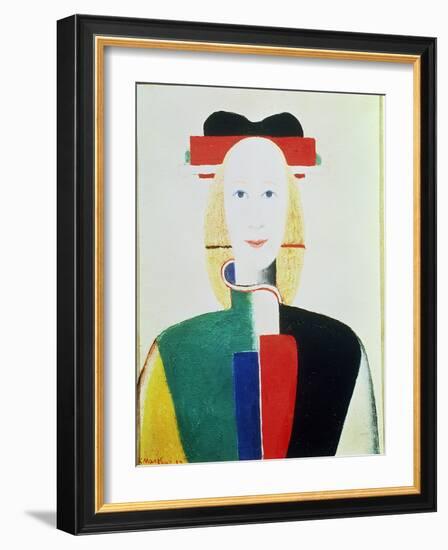 The Girl with the Hat-Kasimir Malevich-Framed Giclee Print