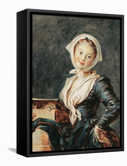 The Girl with the Marmot, c.1785-8-Jean-Honore Fragonard-Framed Premier Image Canvas