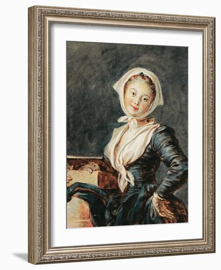 The Girl with the Marmot, c.1785-8-Jean-Honore Fragonard-Framed Giclee Print