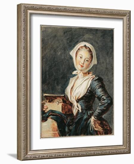 The Girl with the Marmot-Jean-Honoré Fragonard-Framed Giclee Print