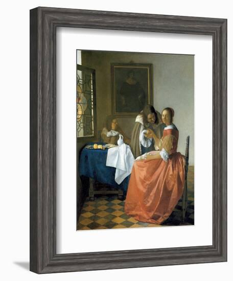 The Girl with the Wineglass, 1659-1660-Johannes Vermeer-Framed Giclee Print