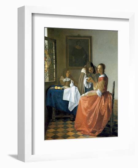 The Girl with the Wineglass, 1659-1660-Johannes Vermeer-Framed Giclee Print