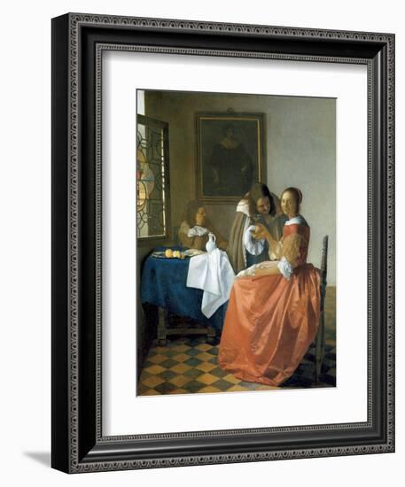 The Girl with the Wineglass, 1659-1660-Johannes Vermeer-Framed Giclee Print