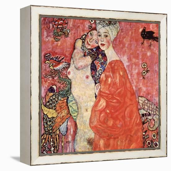 The Girlfriends-Gustav Klimt-Framed Stretched Canvas