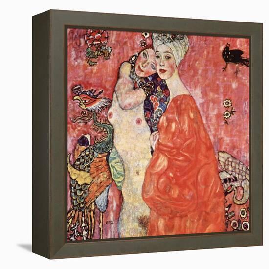 The Girlfriends-Gustav Klimt-Framed Stretched Canvas