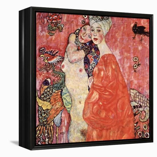 The Girlfriends-Gustav Klimt-Framed Stretched Canvas