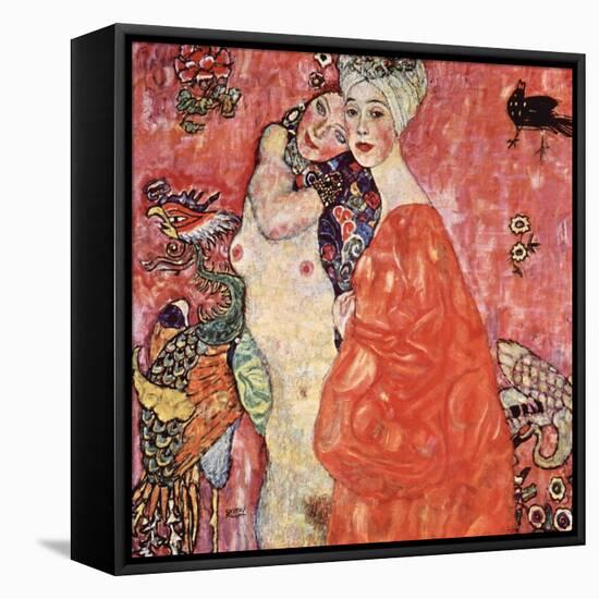 The Girlfriends-Gustav Klimt-Framed Stretched Canvas