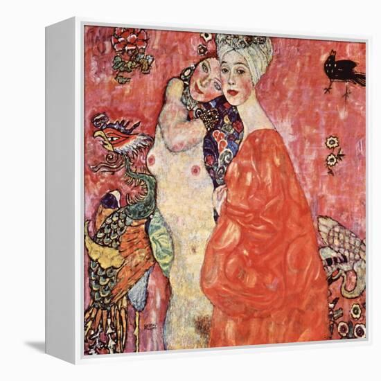 The Girlfriends-Gustav Klimt-Framed Stretched Canvas