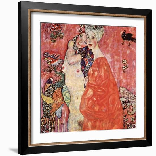 The Girlfriends-Gustav Klimt-Framed Art Print