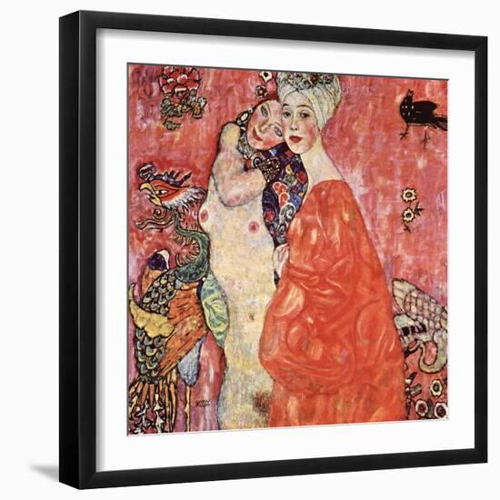 The Girlfriends-Gustav Klimt-Framed Art Print