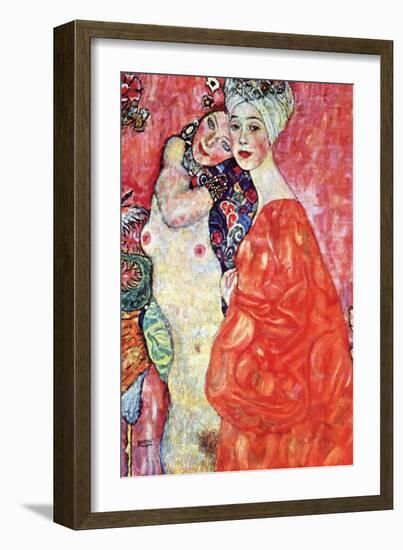 The Girlfriends-Gustav Klimt-Framed Art Print