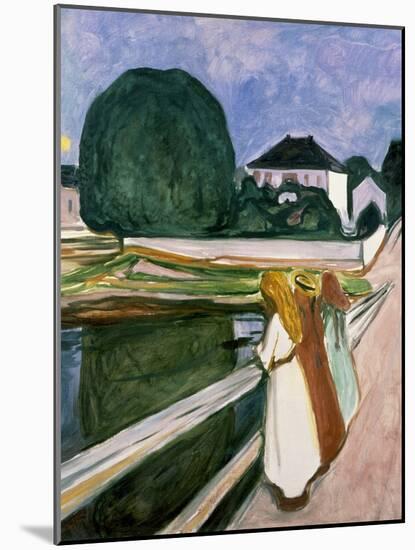 The Girls on the Pier, 1901-Edvard Munch-Mounted Art Print