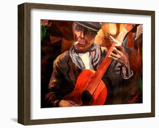 The Gitarrero - The Guitar Player-Markus Bleichner-Framed Art Print