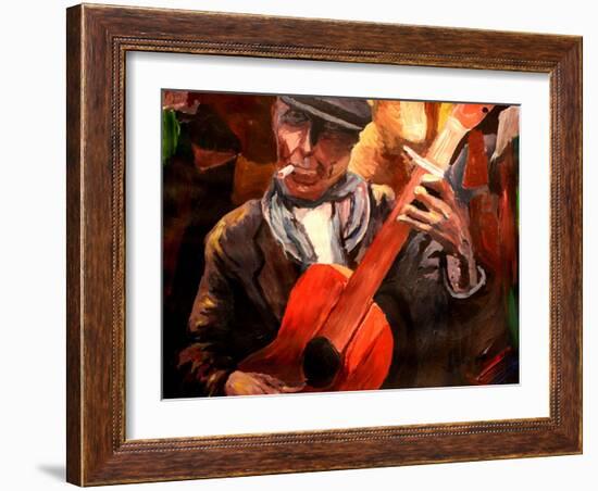 The Gitarrero - The Guitar Player-Markus Bleichner-Framed Art Print