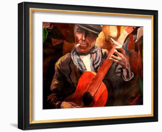 The Gitarrero - The Guitar Player-Markus Bleichner-Framed Art Print