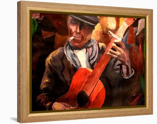 The Gitarrero - The Guitar Player-Markus Bleichner-Framed Stretched Canvas