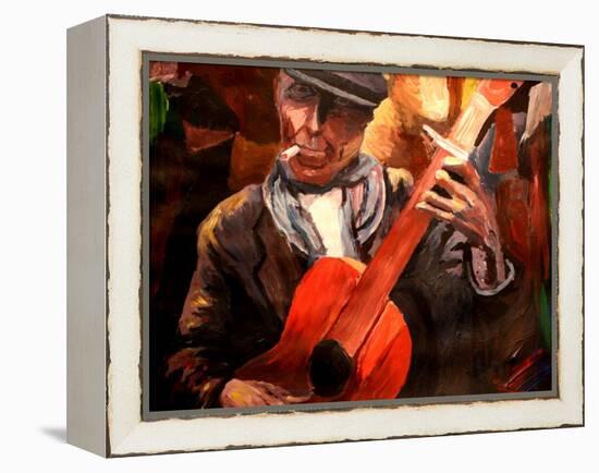 The Gitarrero - The Guitar Player-Markus Bleichner-Framed Stretched Canvas