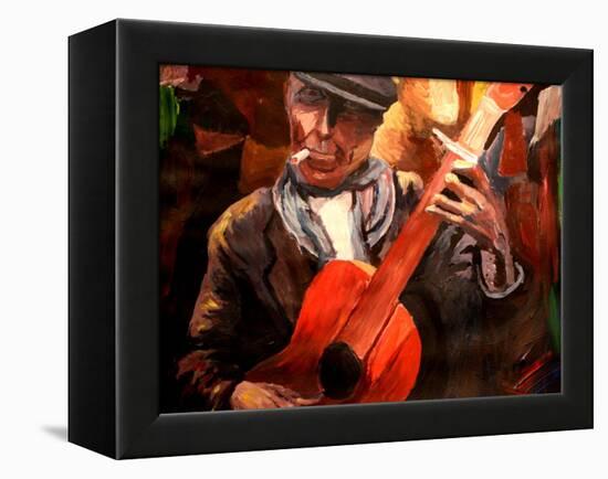 The Gitarrero - The Guitar Player-Markus Bleichner-Framed Stretched Canvas