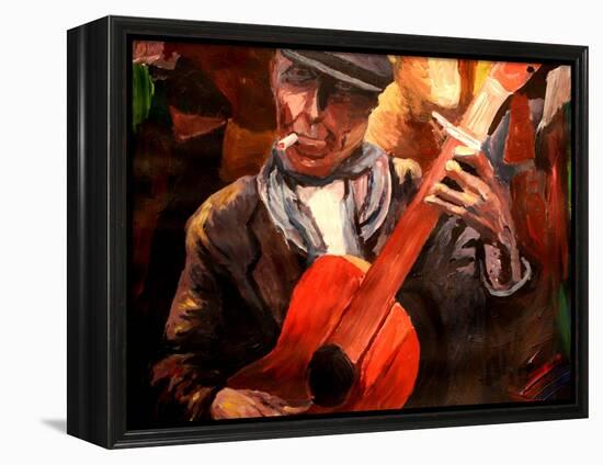 The Gitarrero - The Guitar Player-Markus Bleichner-Framed Stretched Canvas