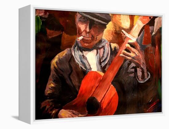 The Gitarrero - The Guitar Player-Markus Bleichner-Framed Stretched Canvas