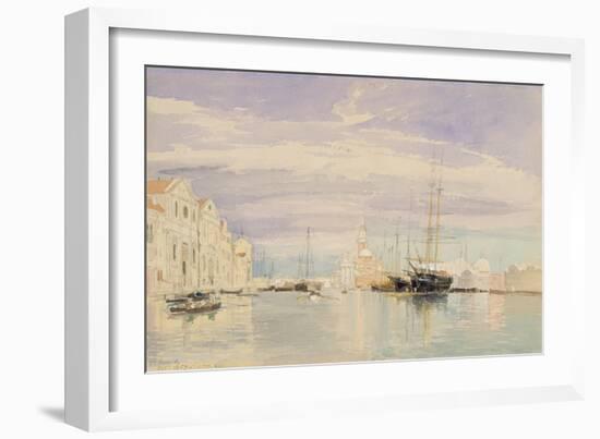 The Giudecca with S. Giorgio Maggiore, Venice, 1857-James Holland-Framed Giclee Print