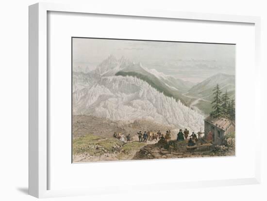 The Glacier and the Chamonix Valley, Engraved by Adolphe Bayot (1810-66) Mid 19th Century-Felix Benoist-Framed Giclee Print