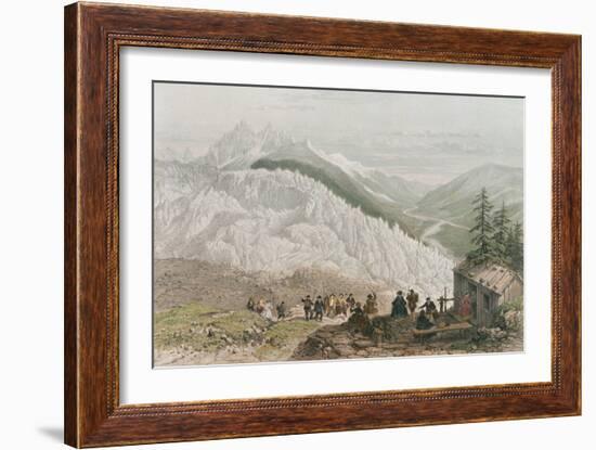 The Glacier and the Chamonix Valley, Engraved by Adolphe Bayot (1810-66) Mid 19th Century-Felix Benoist-Framed Giclee Print