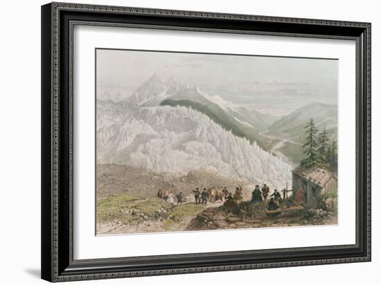 The Glacier and the Chamonix Valley, Engraved by Adolphe Bayot (1810-66) Mid 19th Century-Felix Benoist-Framed Giclee Print