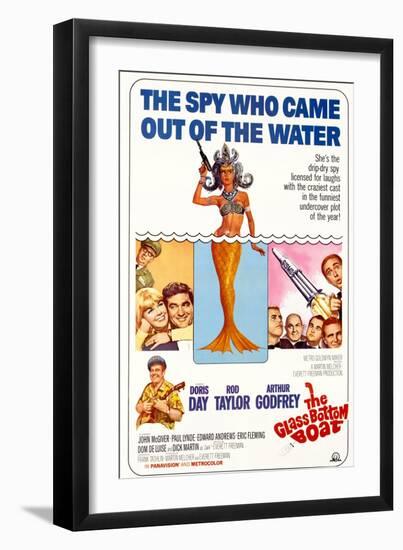 The Glass Bottom Boat, with Edward Andrews, Doris Day, Arthur Godfrey, and Rod Taylor, 1966-null-Framed Premium Giclee Print